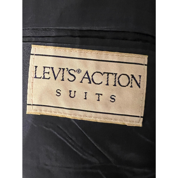 Levis Action Suit Jacket Mens Size 38R Gray Single Breasted Authentic Vintage - Picture 2 of 7